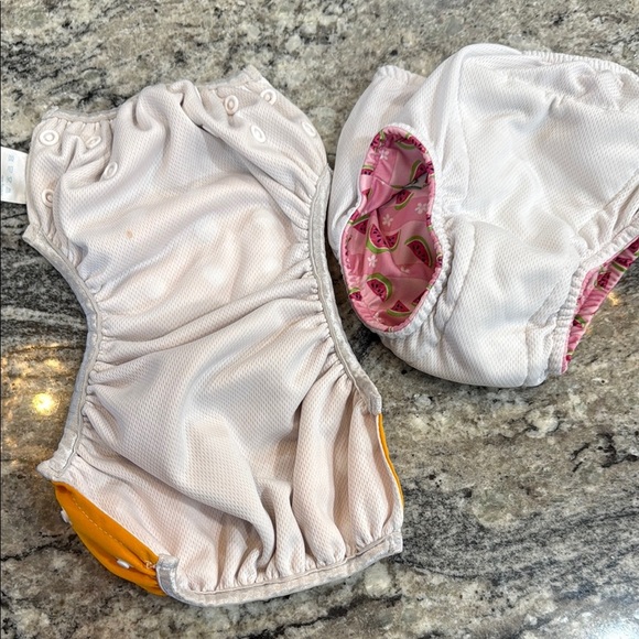 Green sprouts Diaper Cover Up Orange & Pink with Adjustable Snap Closures and 3T - Picture 4 of 5